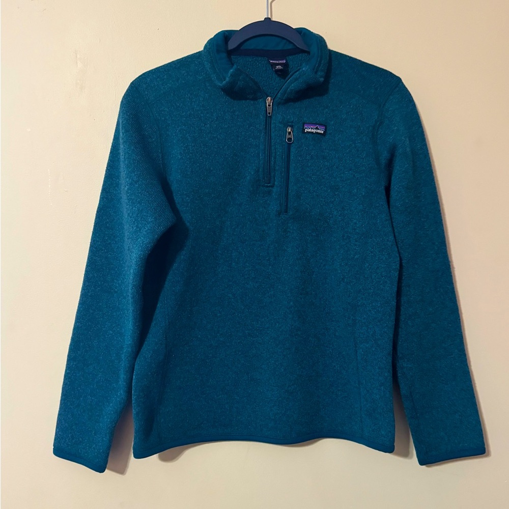 Girls XXL 16-18 Patagonia Teal Quarter Zip